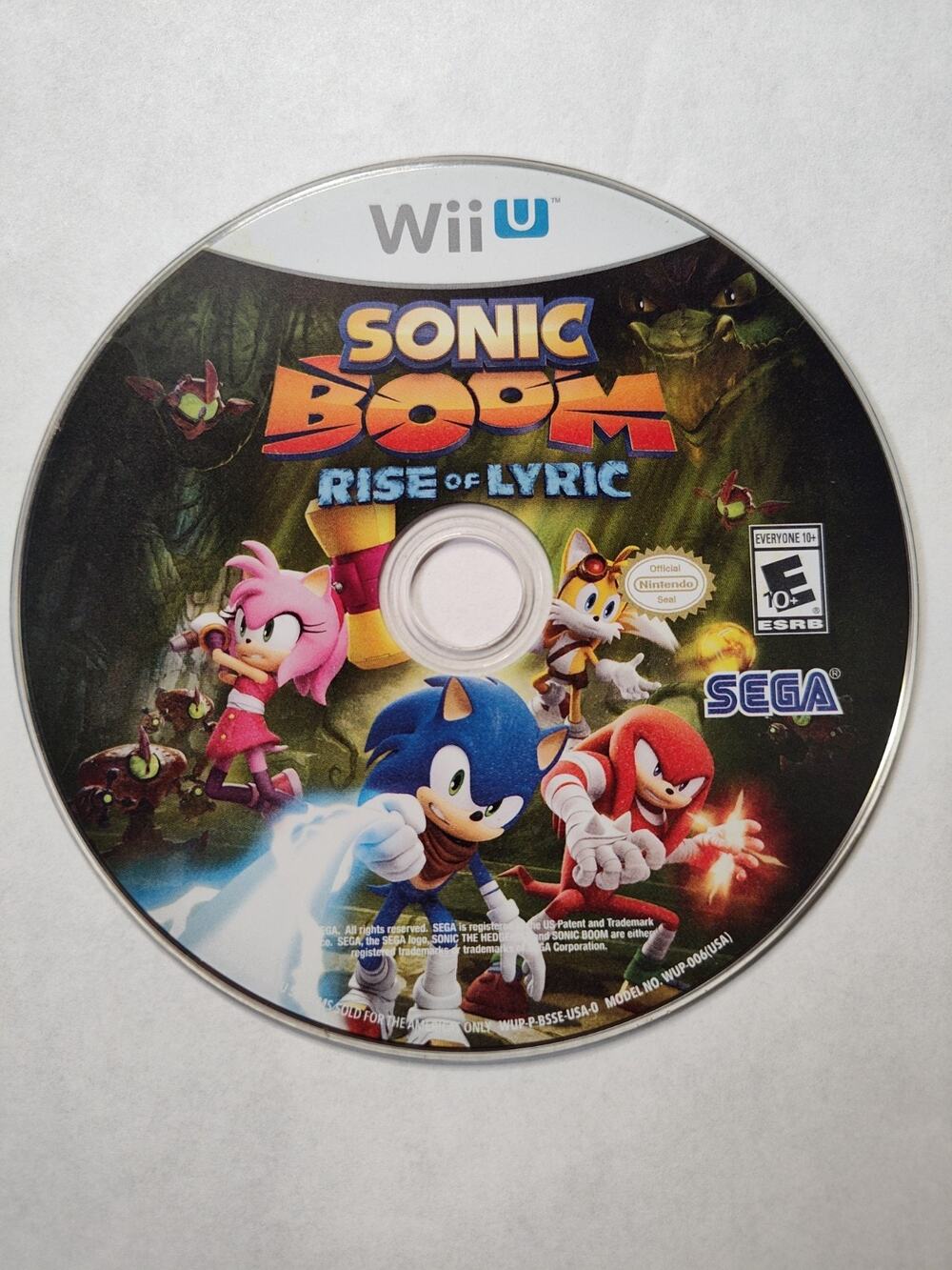 Sonic Boom: Rise of Lyric (Nintendo Wii U, 2014) DISC ONLY